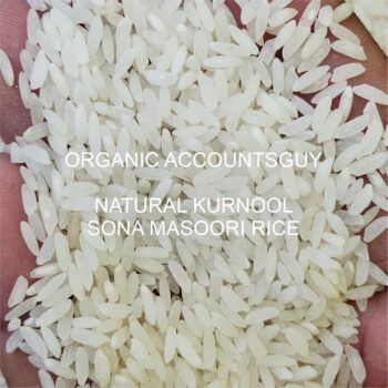 Organic Natural Kurnool Sona Masoori Sortex Rice - 25 Kgs